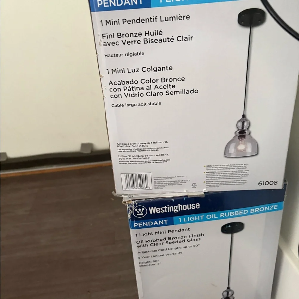 Westinghouse Oil Rubbed Bronze Mini Pendant- set of 2
